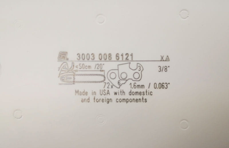 Oznaczenie prowadnicy STIHL Rollomatic E 45cm 3/8"